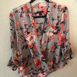 Alfani surplice floral blouse size 12